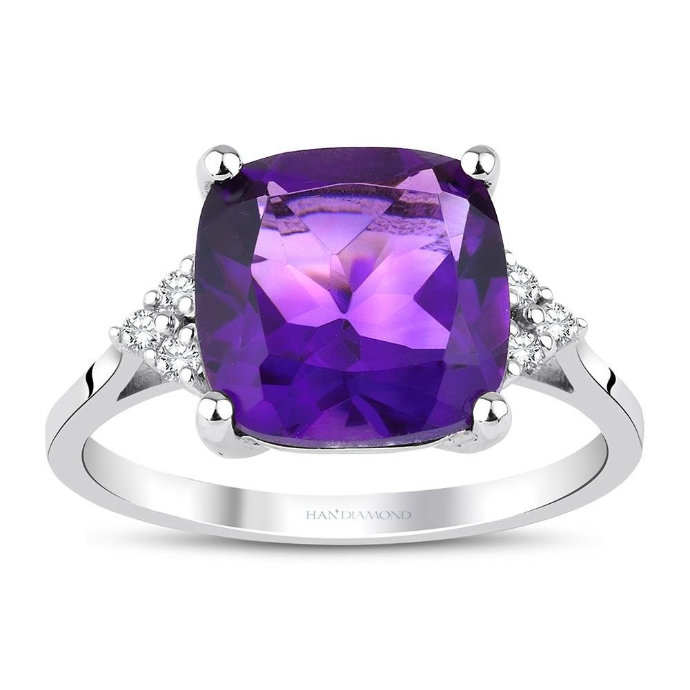 Pırlanta Ametist 3.94 Karat Yüzük