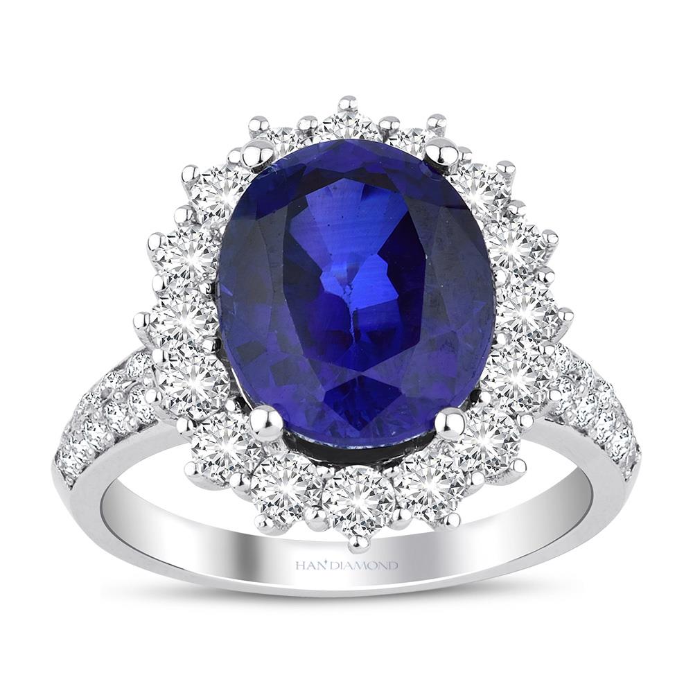 Pırlanta Safir 6.01 Karat Yüzük