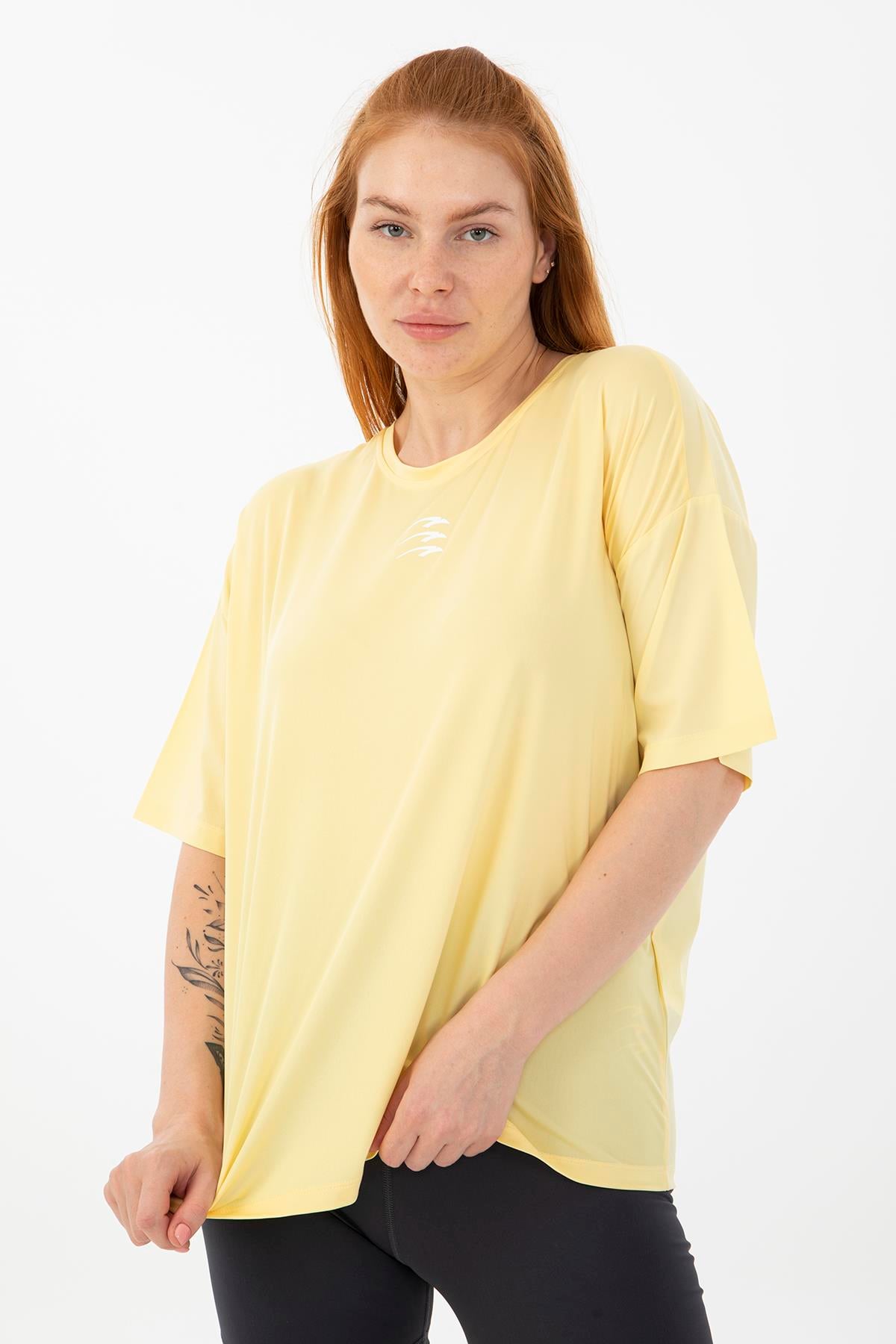 Maraton Active Comfort Kadın Bisiklet Yaka  Kısa Kol Training T-shirt 21209