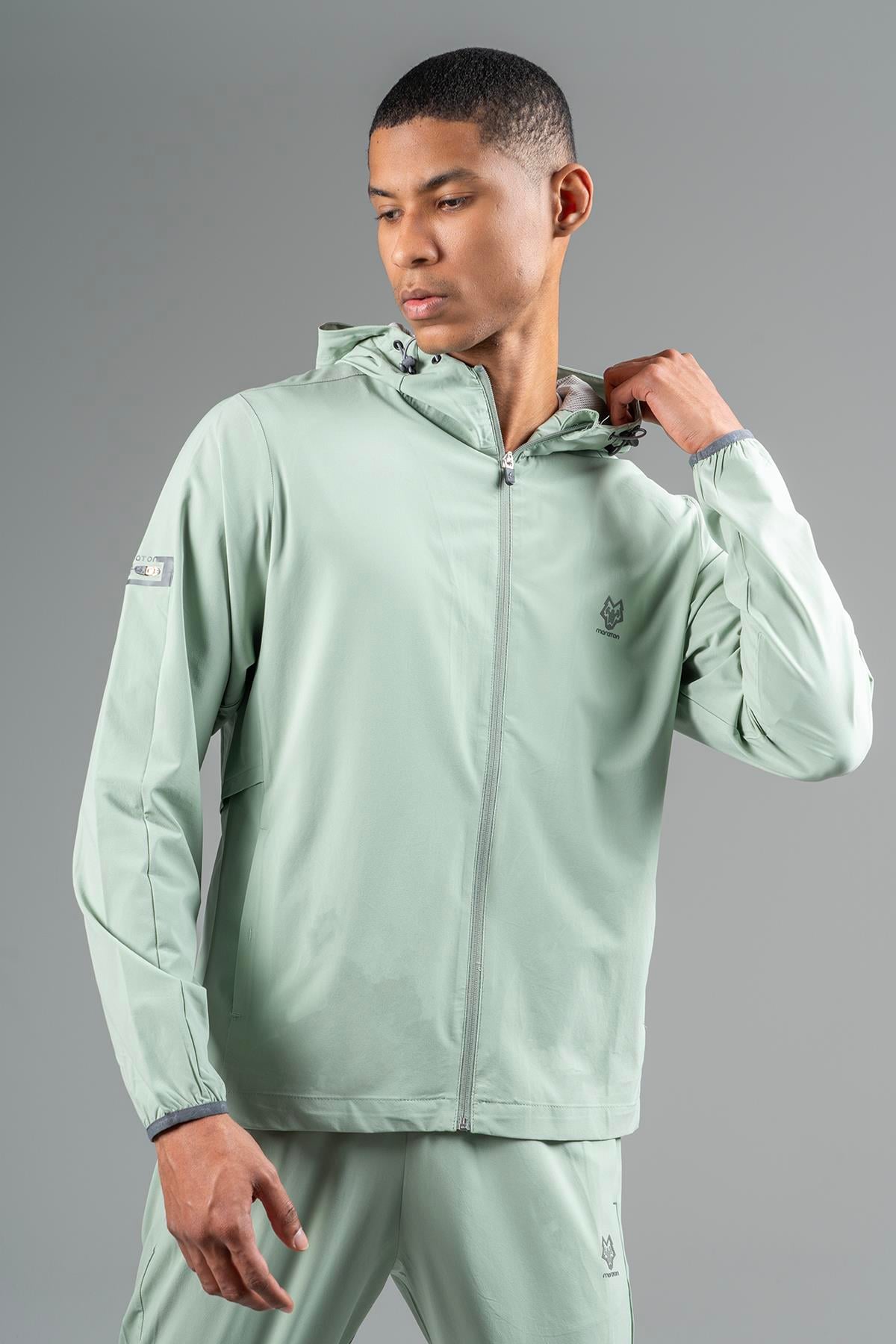 Maraton Active Regular Erkek Kapşonlu  Reglan Kol Basic  Eşofman Üstü 22668