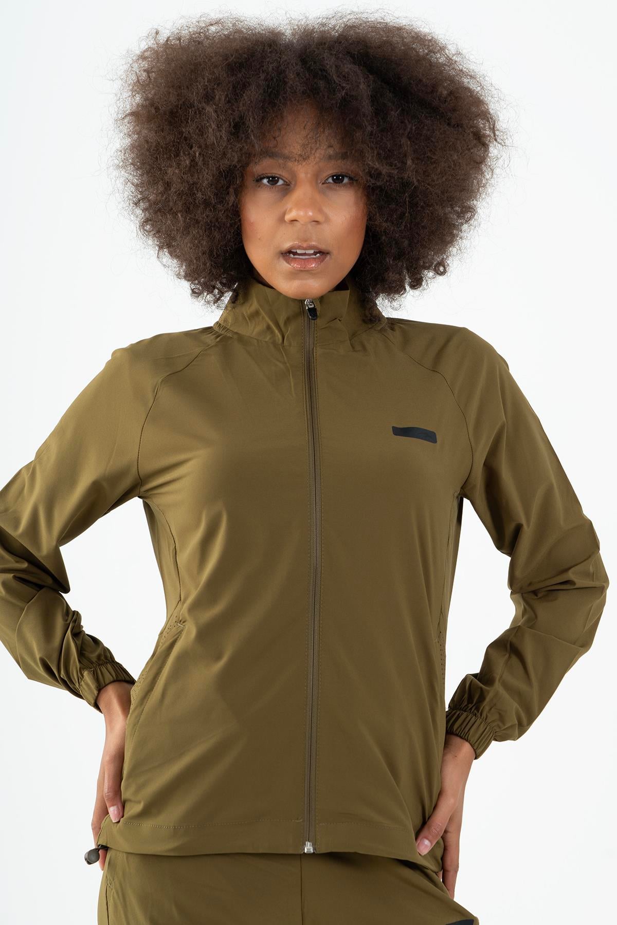 Maraton Active Regular Kadın Dik Yaka  Reglan Kol Training Tracktop 22191
