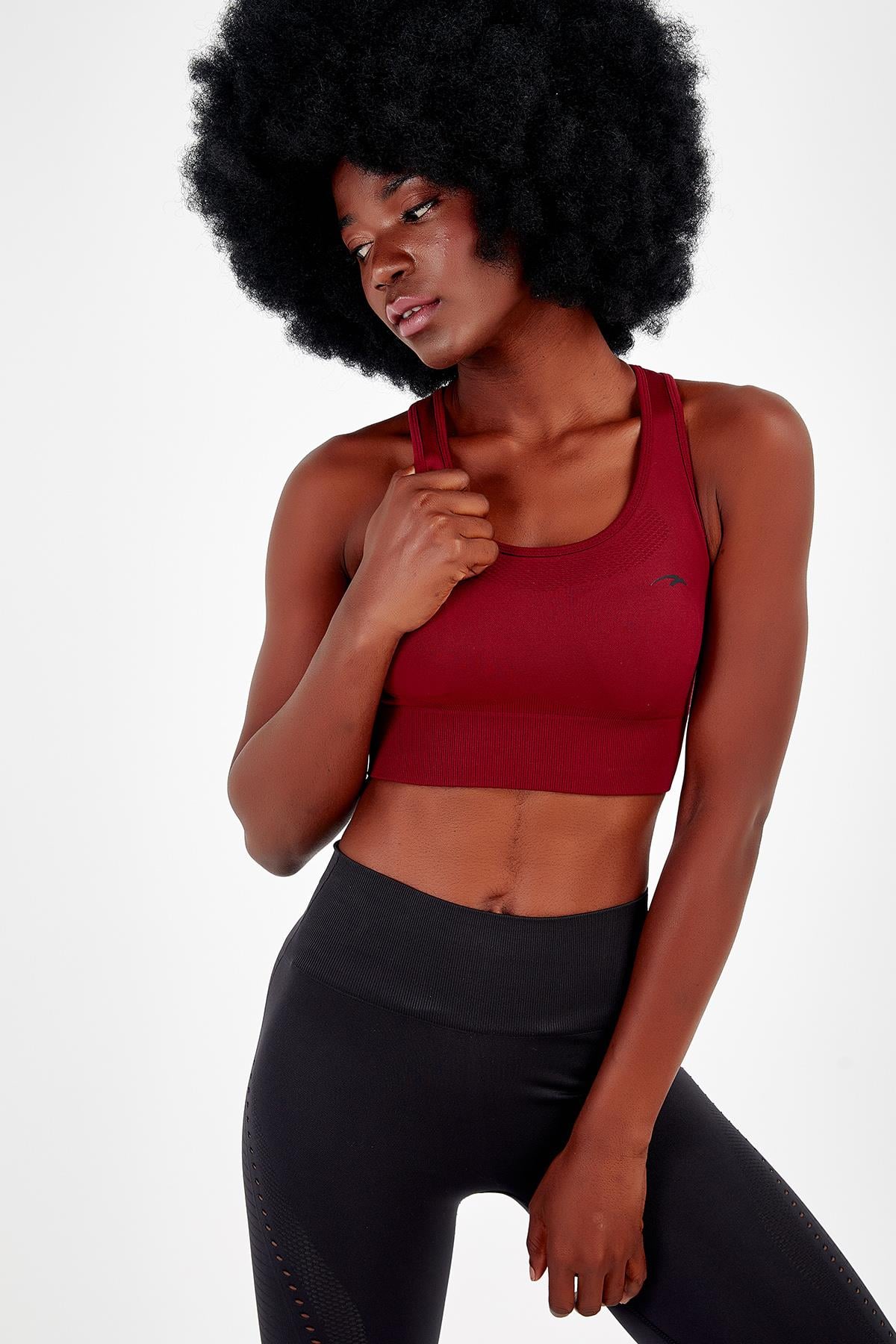 Maraton Active SlimFit Kadın Bisiklet Yaka  Kolsuz Fitness Bra 813047