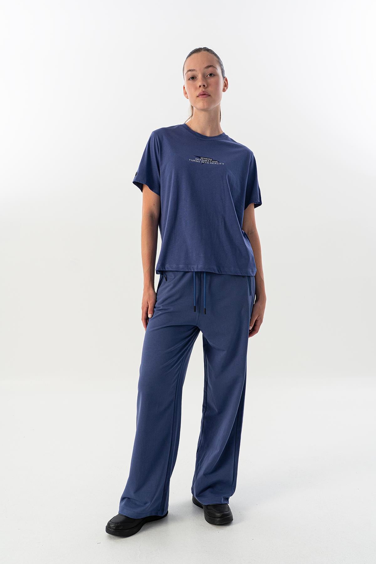Maraton New Basic Kadın Bisiklet Yaka  Kısa Kol Mor T-shirt 23825