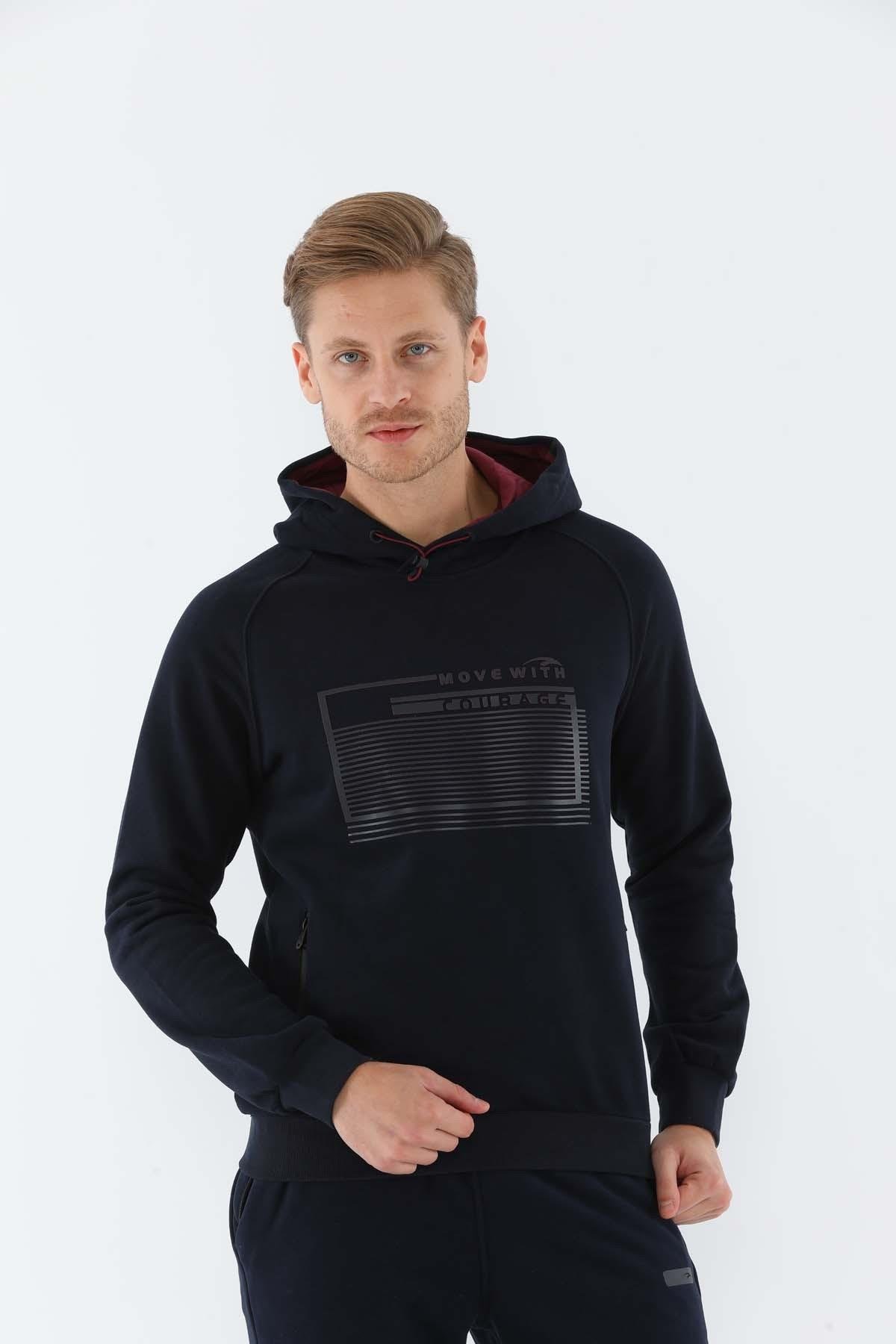 Maraton Sportswear Regular Erkek Bisiklet Yaka  Uzun Kol Basic Sweatshirt 20146