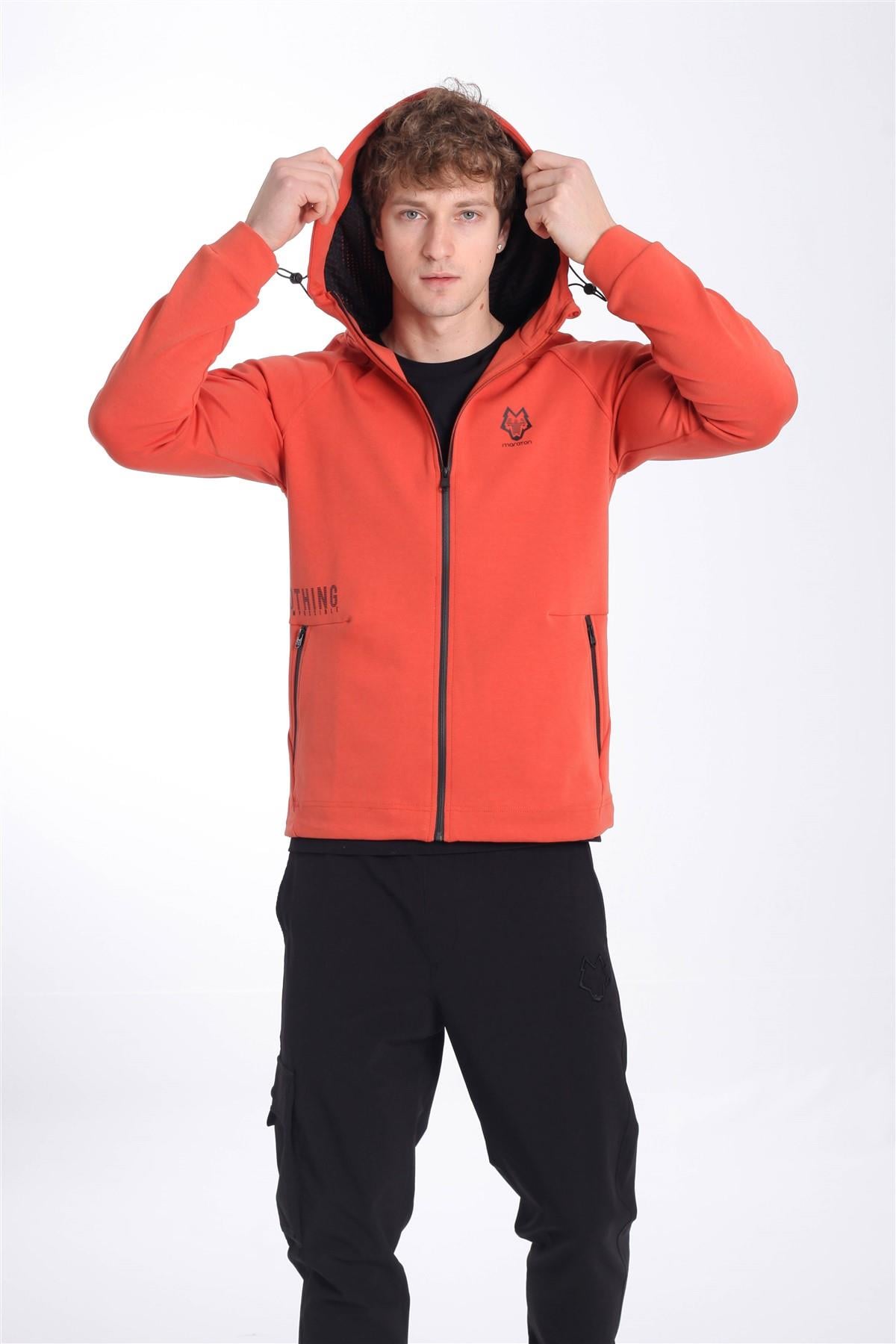 Maraton Sportswear Regular Erkek Kapşonlu  Uzun Kol  Eşofman Üstü 20544