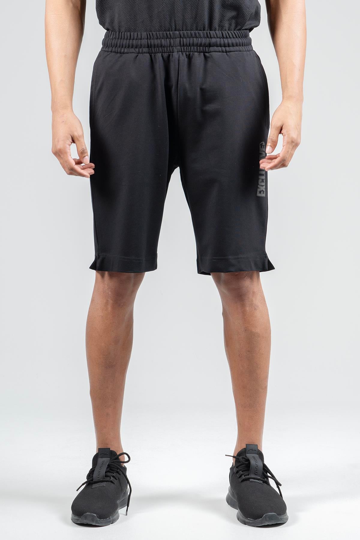 Maraton Sportswear Regular Erkek  Şort  Basic Siyah Şort 23171