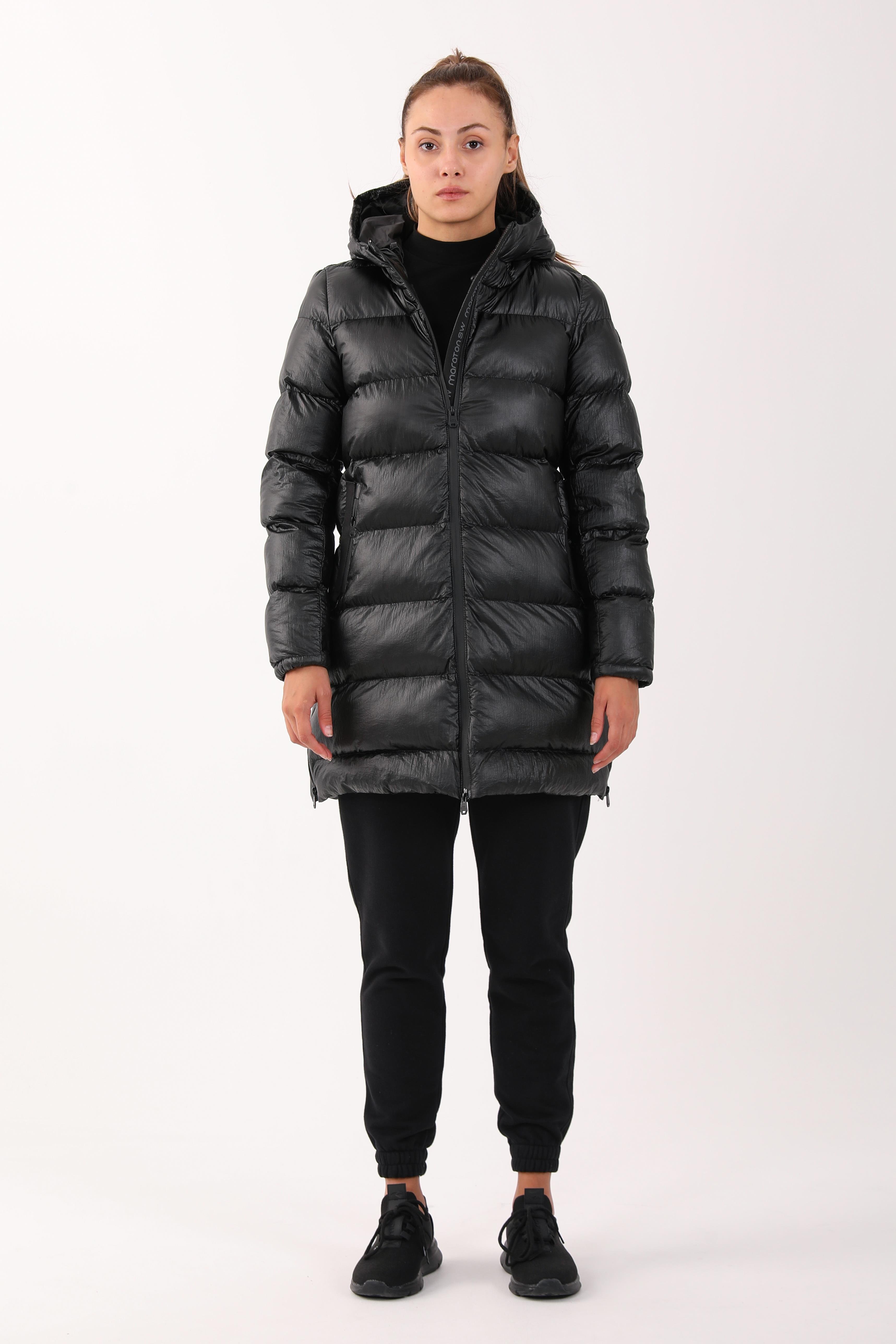 Maraton Sportswear Regular Kadın Kapşonlu  Uzun Kol Basic Parka 21283