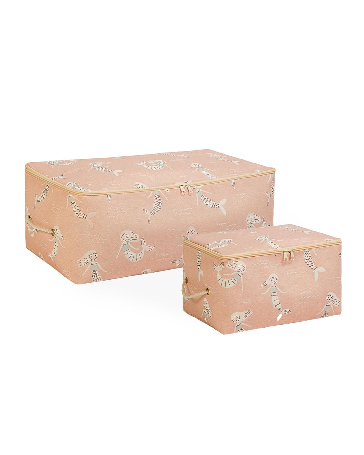  2'li Çocuk Odası Deniz Kızı Hurç Set 1 Adet 30 x 22 x 18 / 1 Adet 52 x 28 x 21 cm