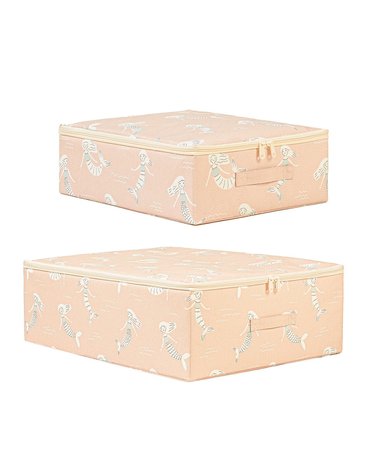 2'li Çocuk Odası Deniz Kızı Destekli Kutu Hurç Set 31 x 38 x 12 + 45 x 55 x 18 cm