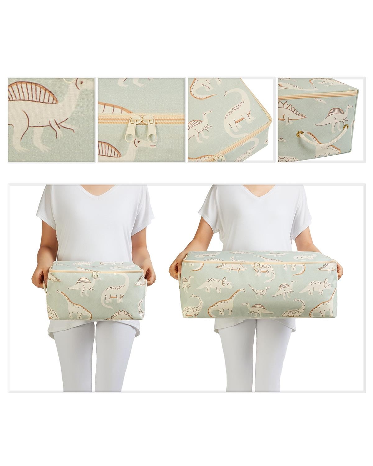 2'li Çocuk Odası Dinozor Hurç Set 1 Adet 30 x 22 x 18 / 1 Adet 52 x 28 x 21 cm