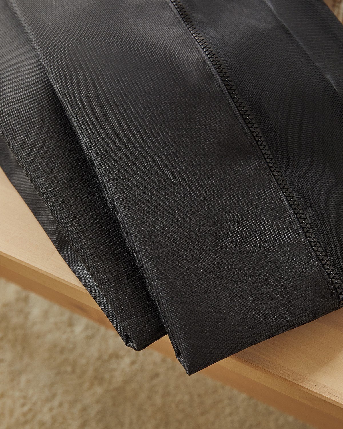 2'li Siyah Renk Fileli Oxford Kumaş Ayakkabı Düzenleyici Taşıma Çantası Seti 22 x 40 x 9 cm