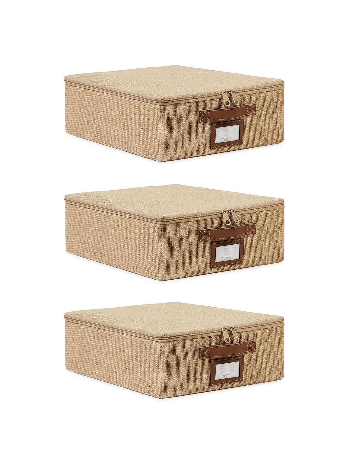 3'lü Küçük Boy Jüt Destekli Hurç Set 31 x 38 x 12 cm