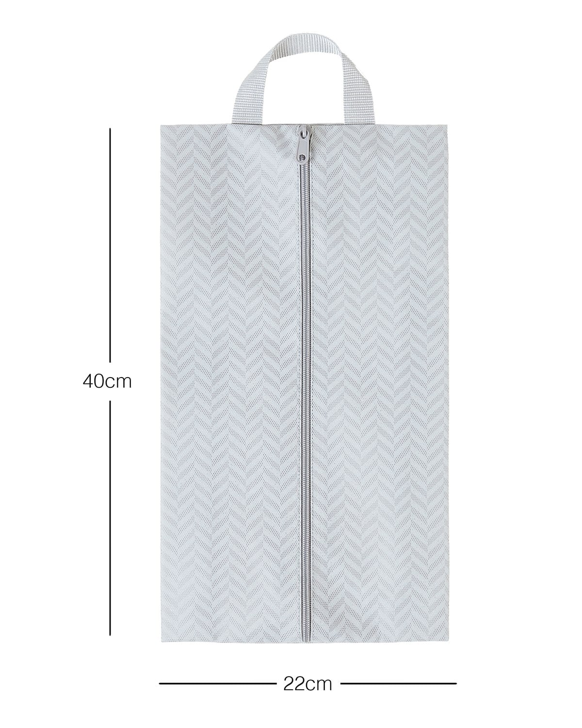Gri Balıksırtı Ayakkabı Düzenleyici Taşıma Çantası 22 x 40 x 9 cm