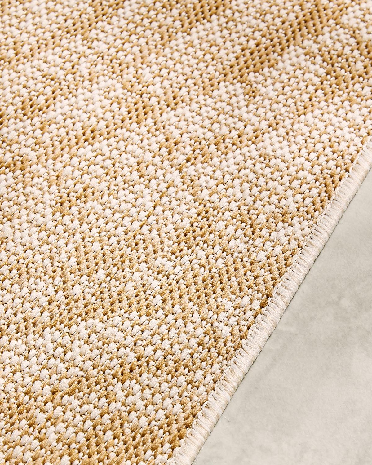 Leke Tutmaz İç Dış Mekan Bej Renk Desenli Halı Kilim 160 x 230 cm