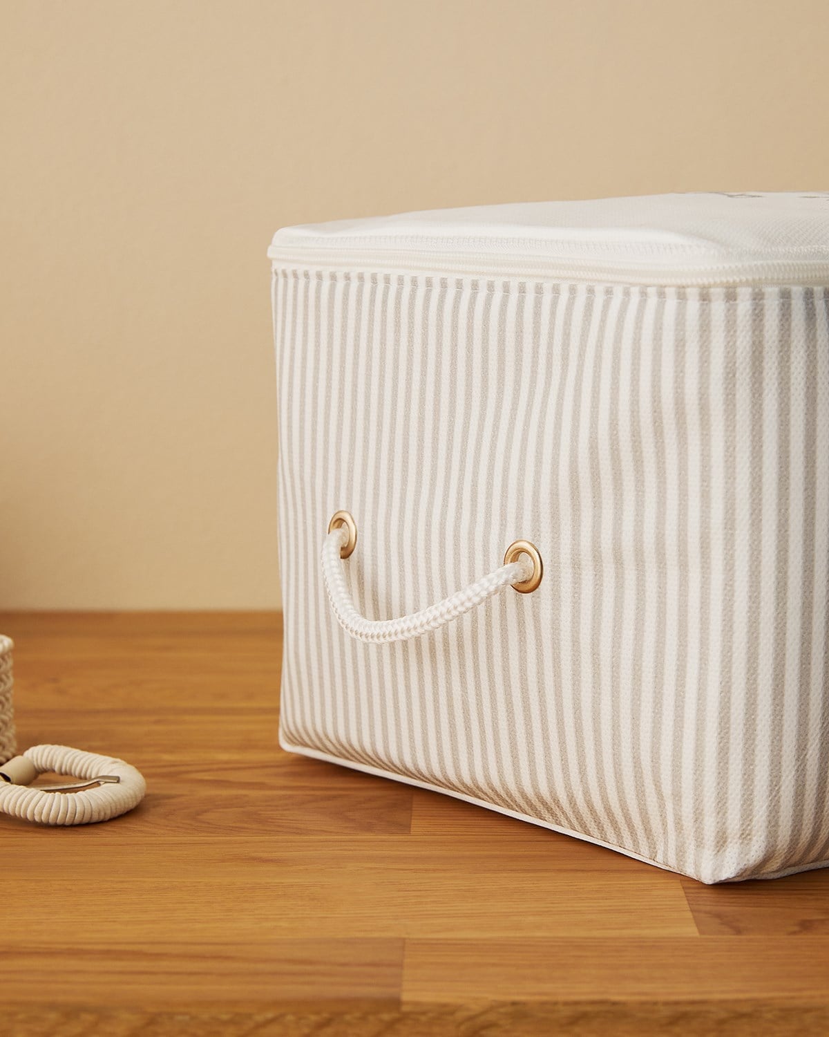 Ocean Home 4'lü Gri Çizgili Hurç Set