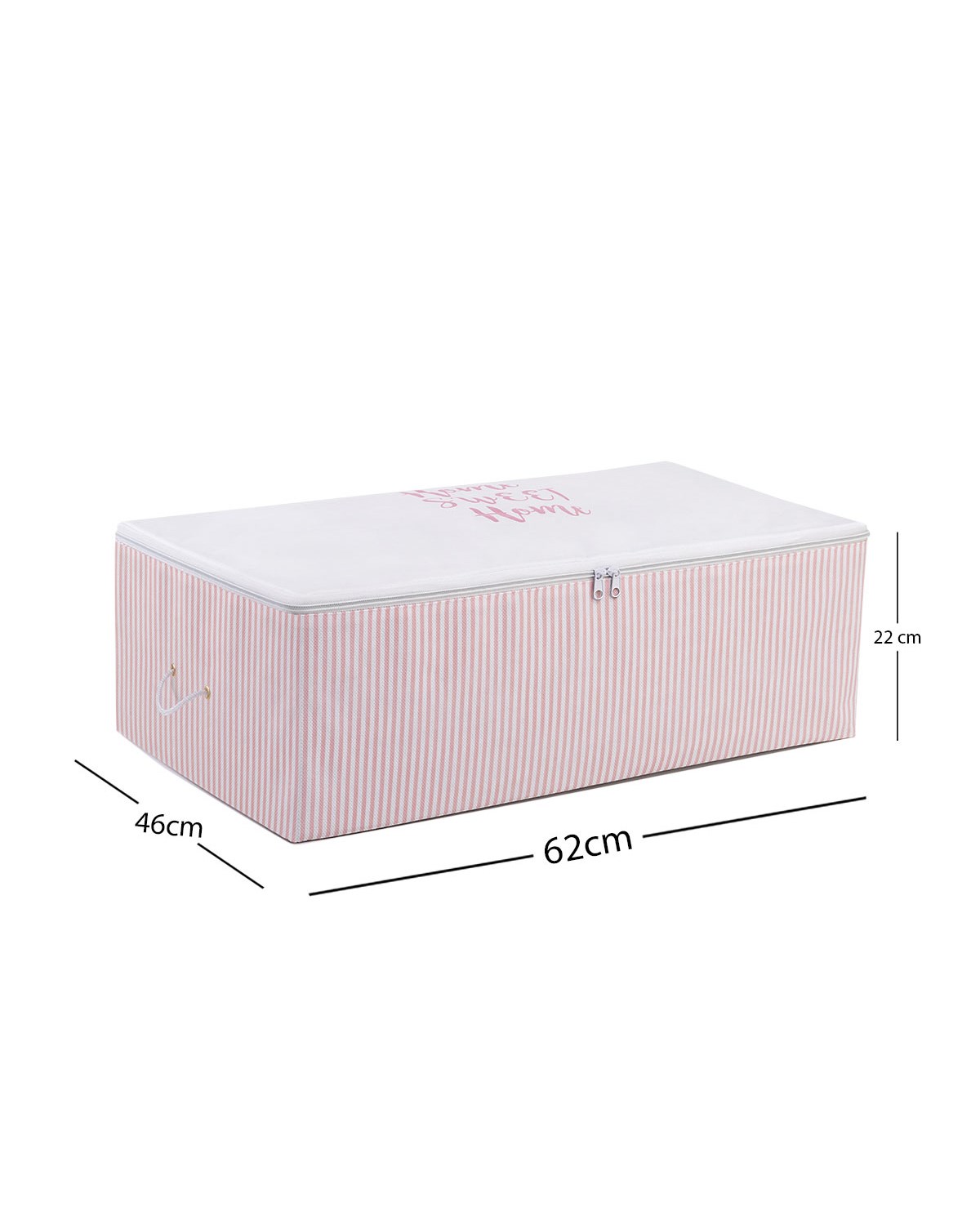 OCEAN HOME Baza Altı Büyük Boy Pembe Çizgili Hsh Baskılı Hurç// 62x46x22