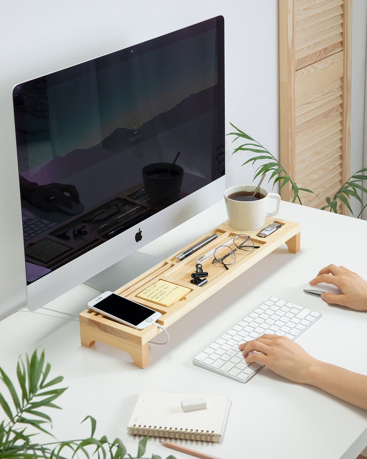 OCEAN HOME Masa Üstü Ahşap Organizer