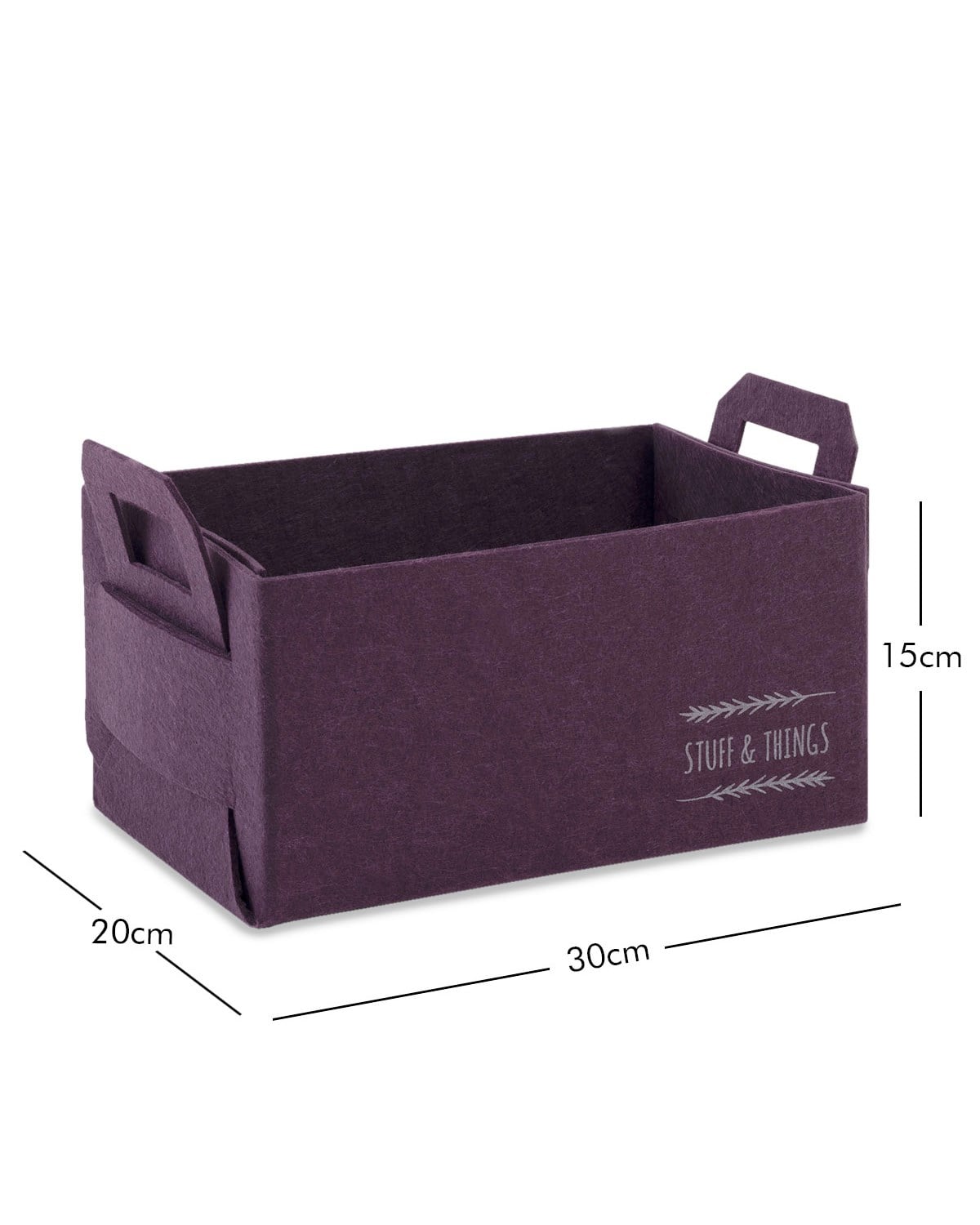 OCEAN HOME Mürdüm Keçe Sepet // 30x20x15