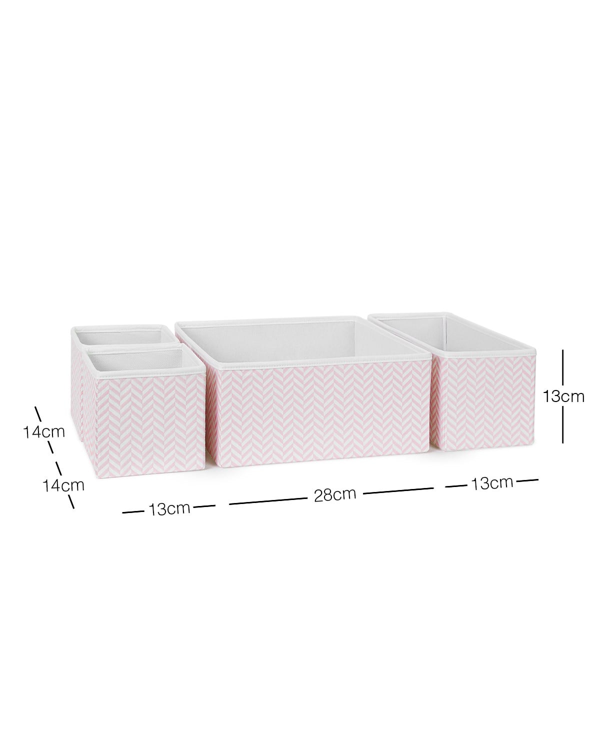 Ocean Home Pembe Desenli Kumaş Çekmece İçi Organizer Set