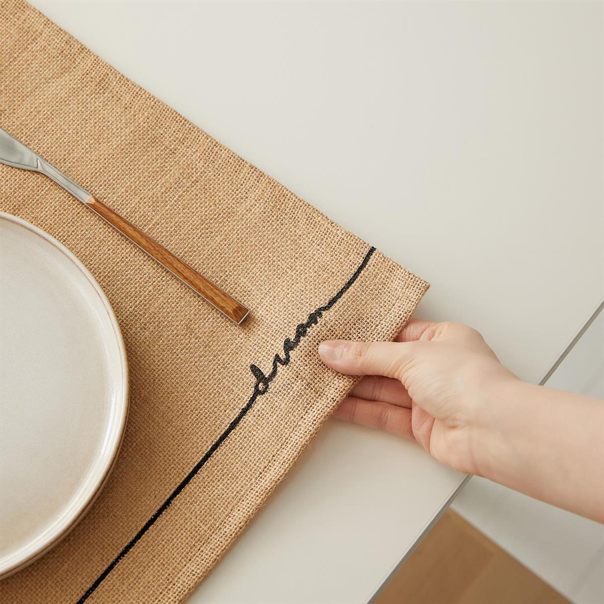 Ocean Home Textile 6'lı Dream Jüt Amerikan Servis Seti 45 x 35 cm