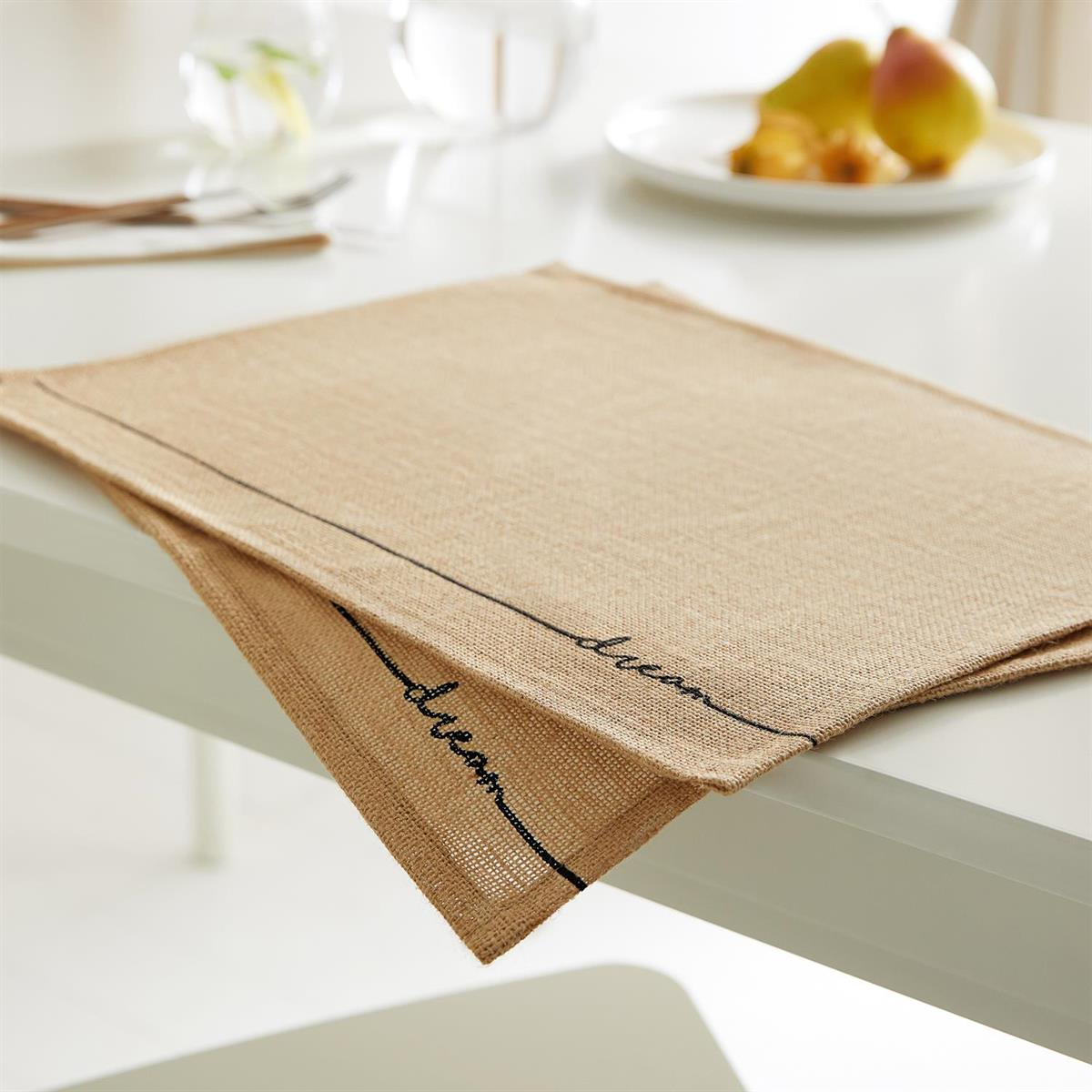 Ocean Home Textile 6'lı Dream Jüt Amerikan Servis Seti 45 x 35 cm