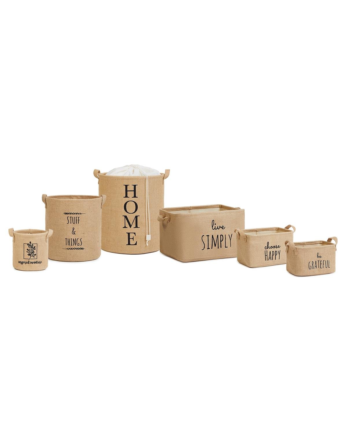 Ocean Home Textile 7'li Jüt Sepet Set