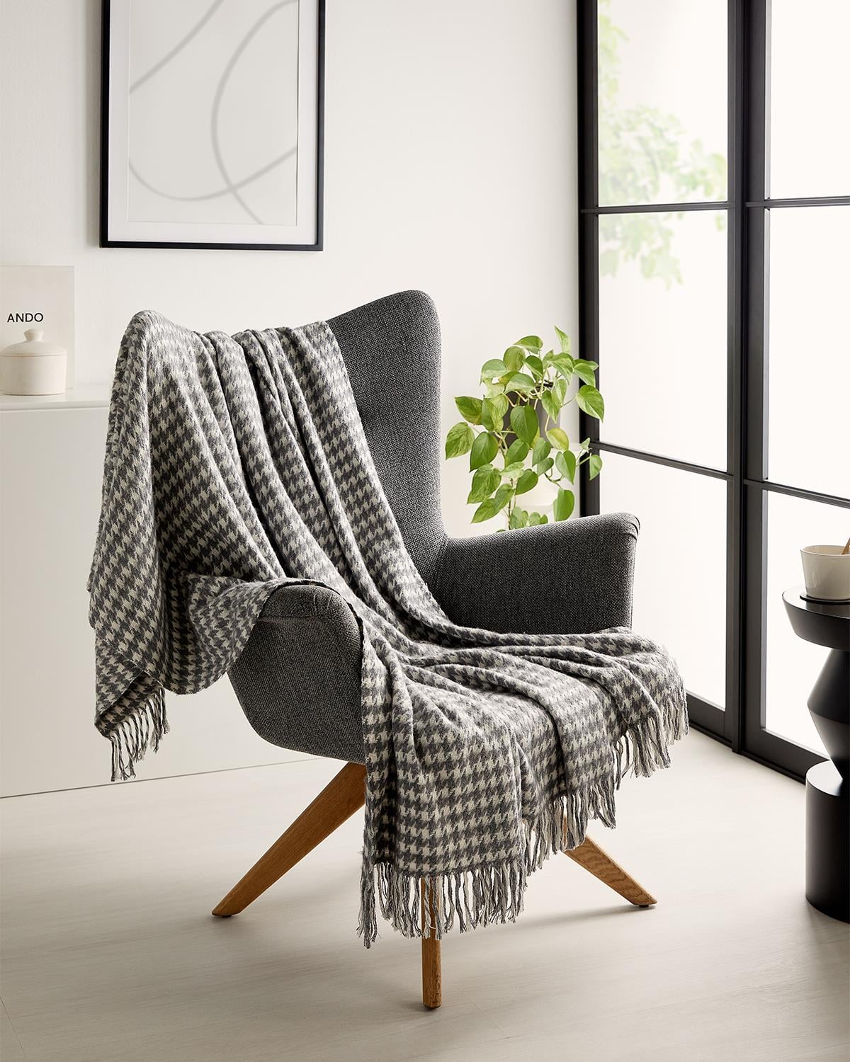 Ocean Home Textile Gri Kazayağı Pamuklu Tv Battaniyesi 130 x 170 cm