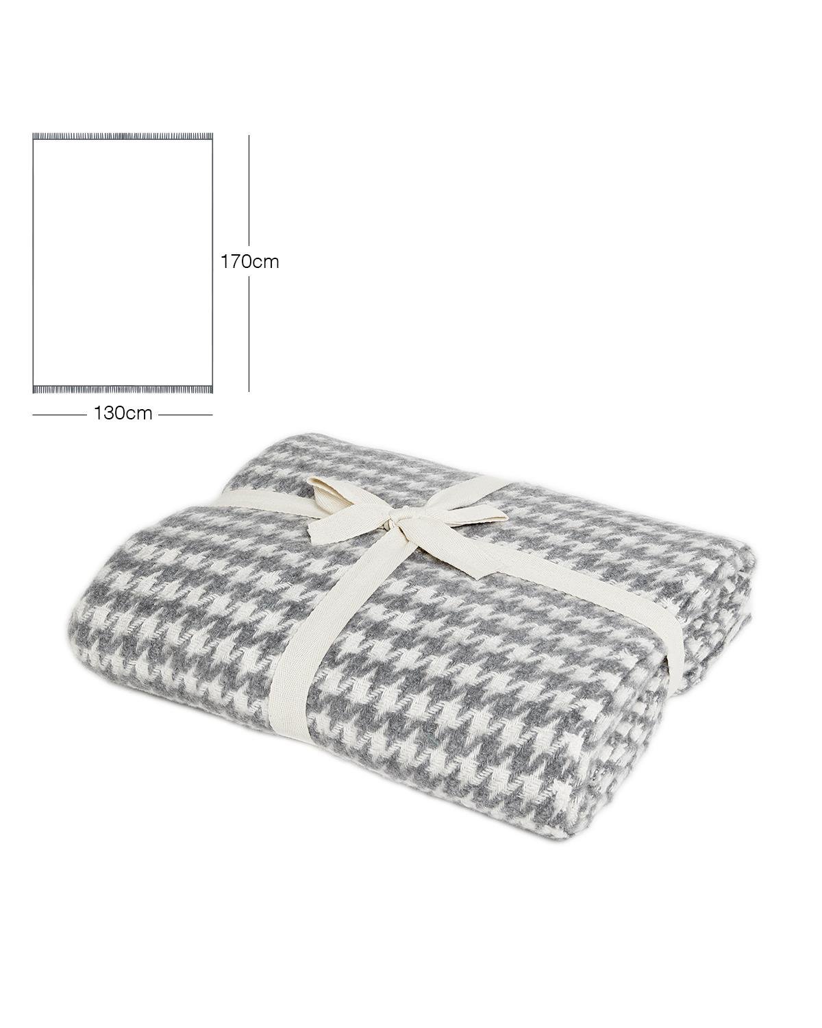 Ocean Home Textile Gri Kazayağı Pamuklu Tv Battaniyesi 130 x 170 cm