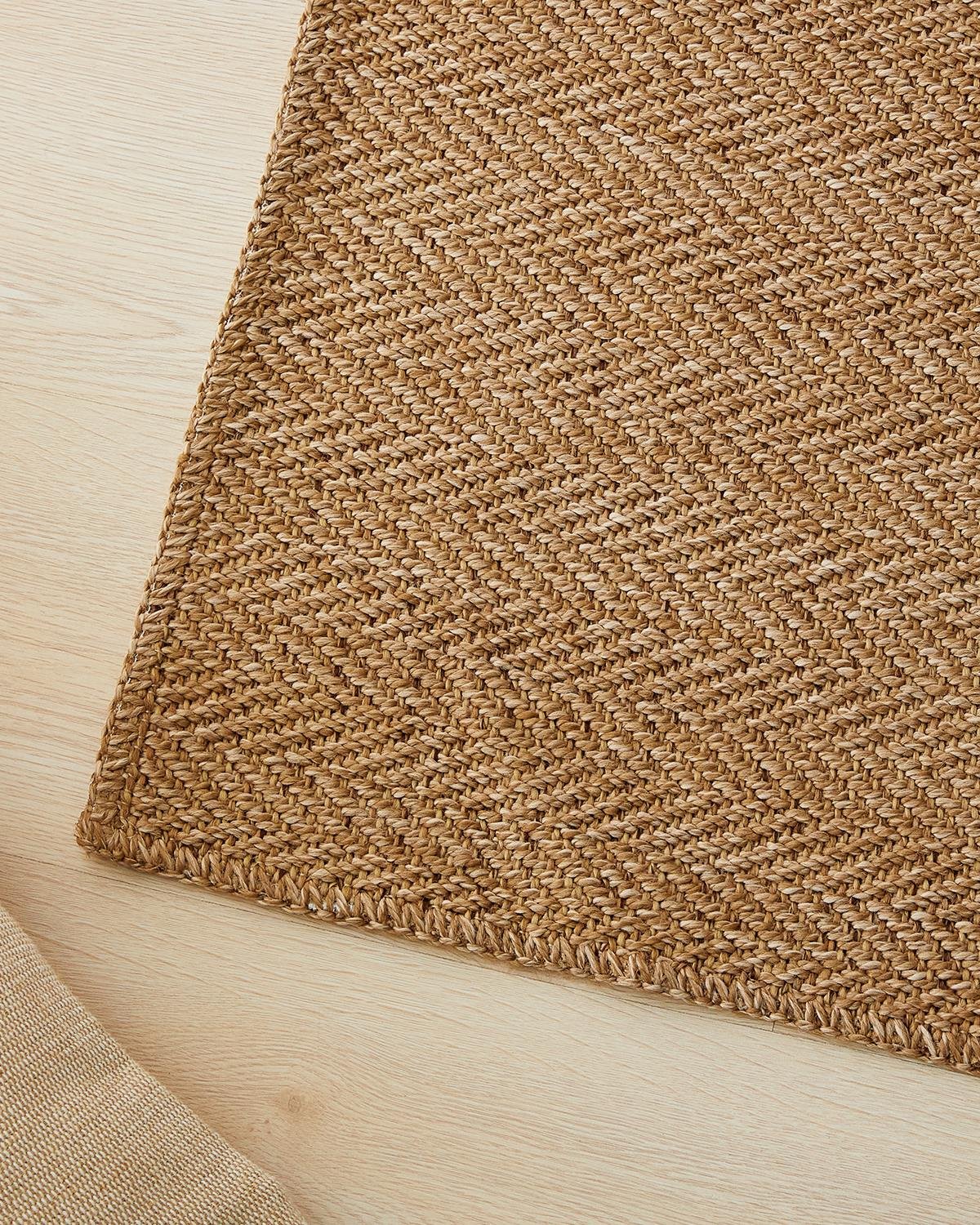 Ocean Home Textile Yıkanabilir Jüt Görünümlü Naturel Renk Balıksırtı Halı Kilim 160 x 230 cm
