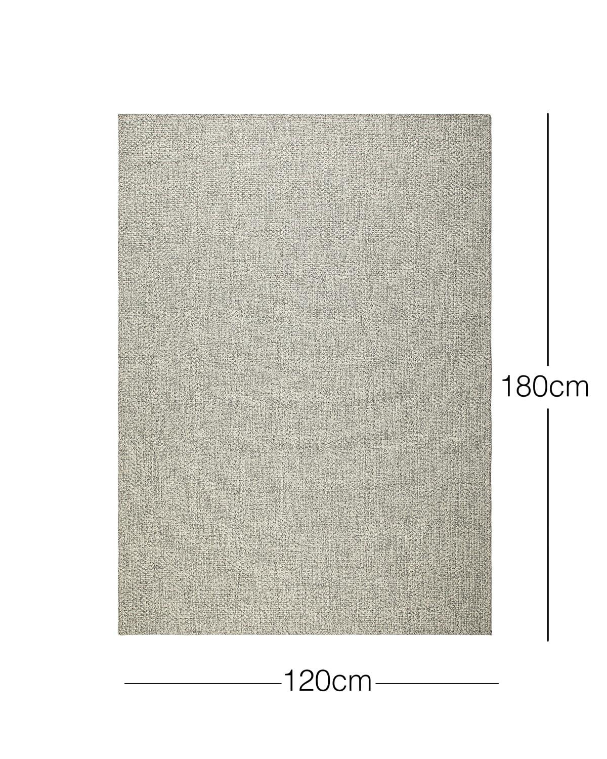 Ocean Home Textile Yıkanabilir Jüt Görünümlü Gri Renk Hasır Desenli Halı Kilim 120 x 180 cm