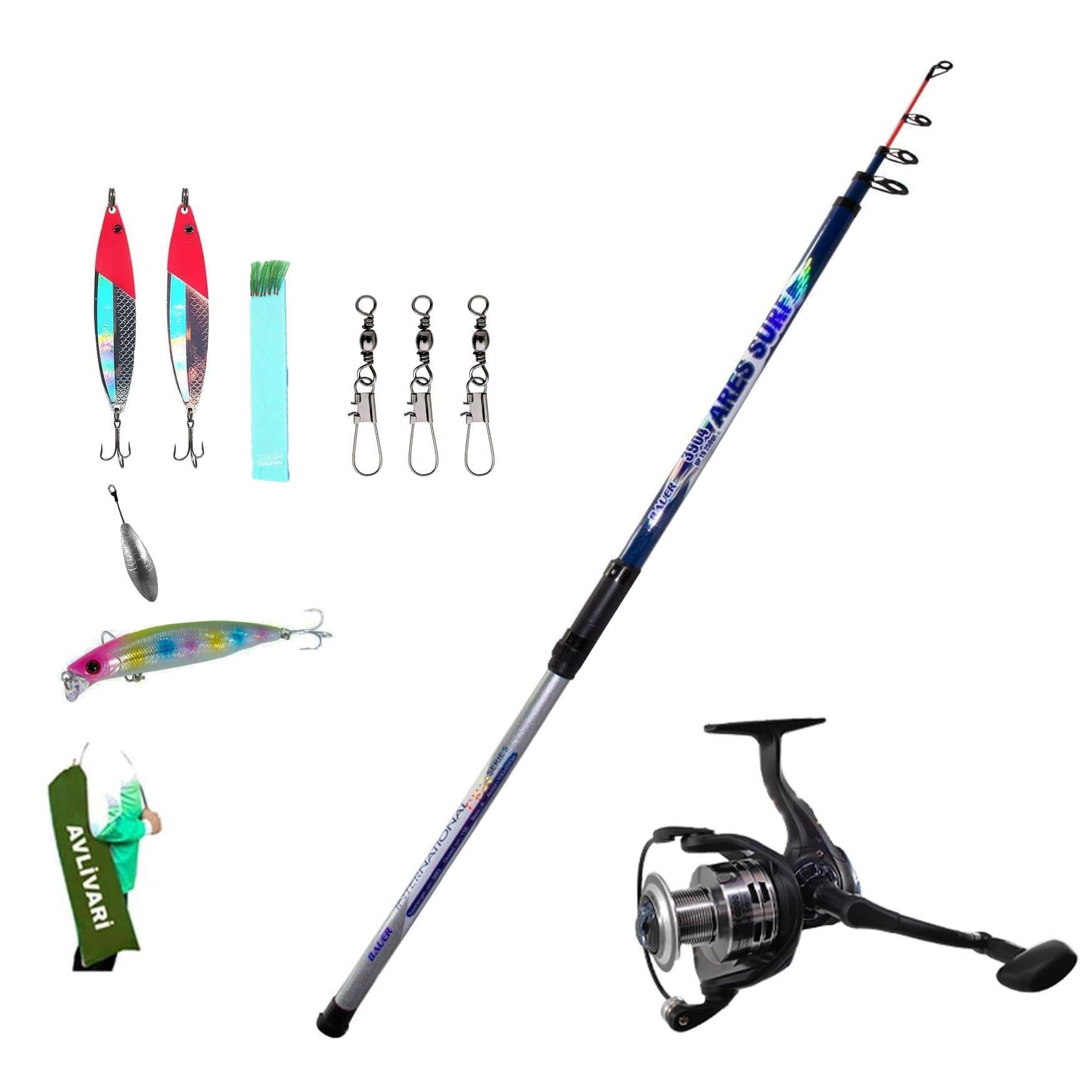 Avlivari Bauer Ares - Kube 6000 Metal Kafa Olta Makinası Tam Takım Lüx Usta Profesyonel Hobi Surf Olta Seti