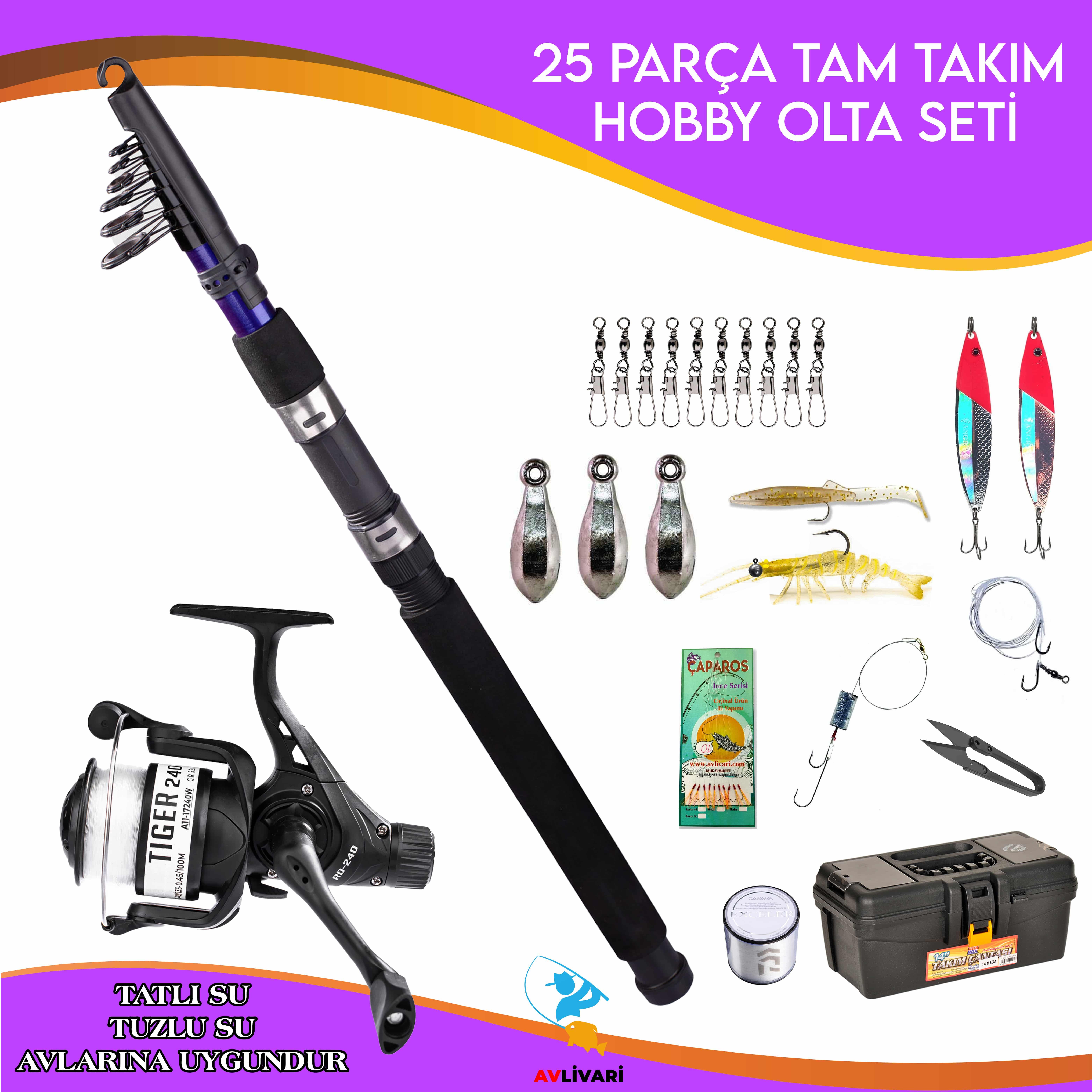 Avlivari Ranger 350 Mt 75-150 Gr Avlivari Tiger 4000 Olta Makinası Tam Takım Olta Seti