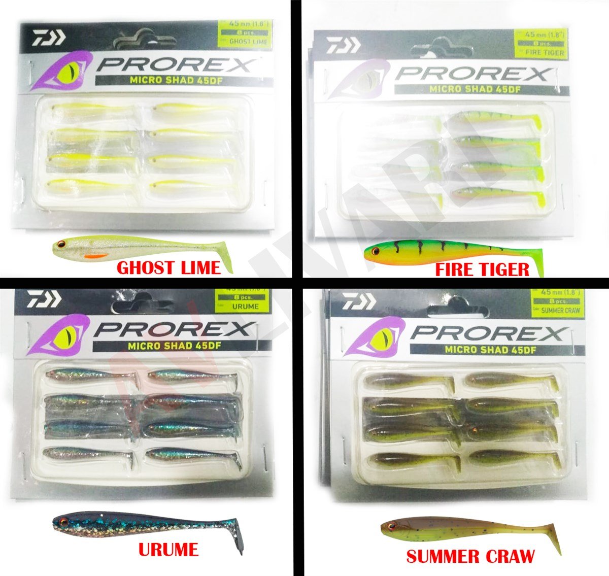 Daiwa Duck Fin Prorex Micro Shad 4.5 cm Spin LRF Silikon Yem