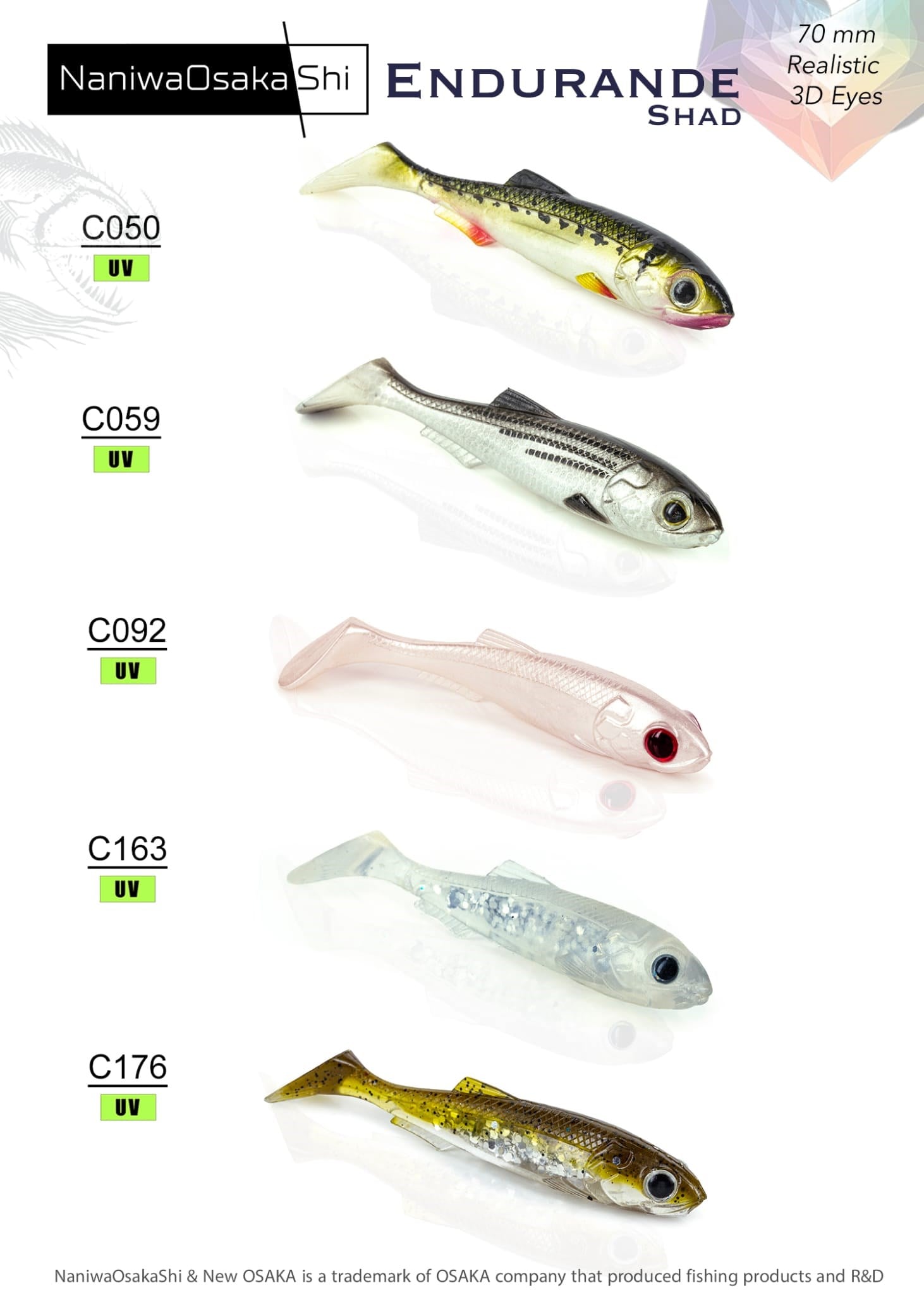 NANIWAOSAKASHI ENDURANDE SHAD 70MM SİLİKON YEM