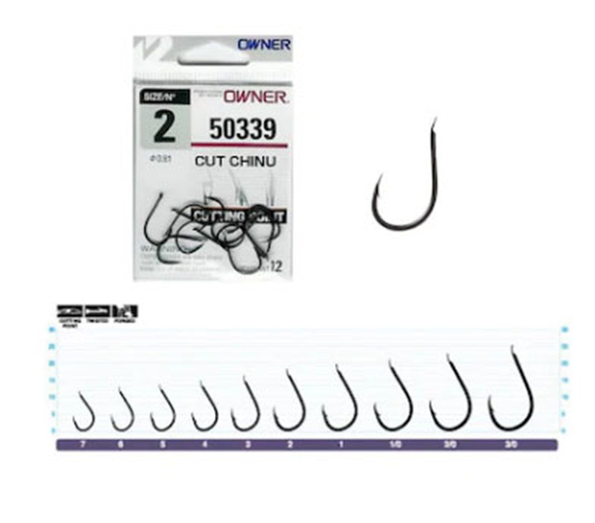 Owner Cut Chinu 50339 Siyah Çapraz Dövme Kanca İğne