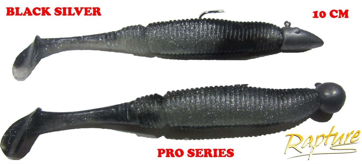 Rapture Pro Series Black Silver 10CM LRF-SPİN Silikon Yem Zokalı
