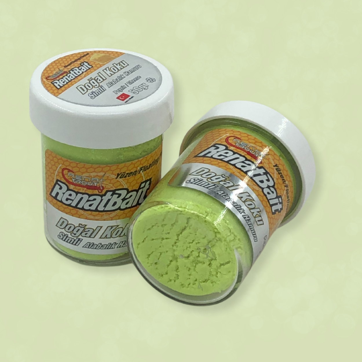 Renat Carp Bait Yeni Üretim Alabalık Hamuru Peynir Kokulu Yüzen 50 Gr - Küf Yeşili