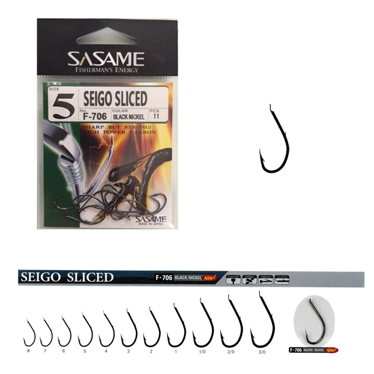 Sasame F-706 Seigo Sliced İğne (Black Nicke