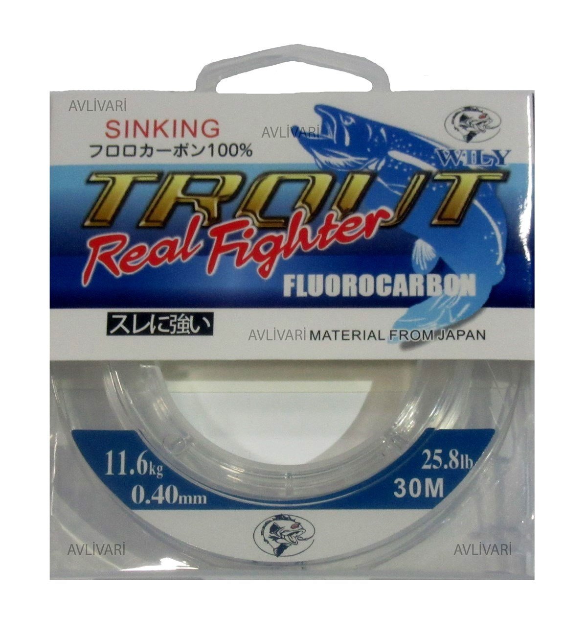 Wıly Trout Real Fighter 30M Spin Lrf Fluorocarbon Misina