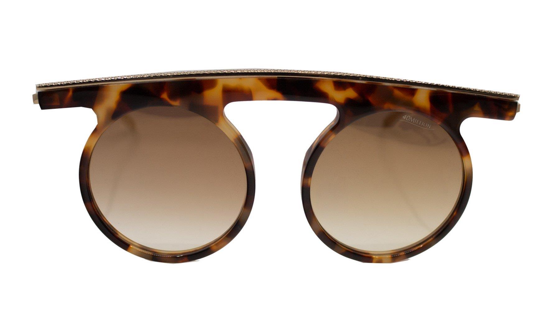 40MILLION FANCY GLD TORT12 47-21 Unisex GÜNEŞ GÖZLÜĞÜ