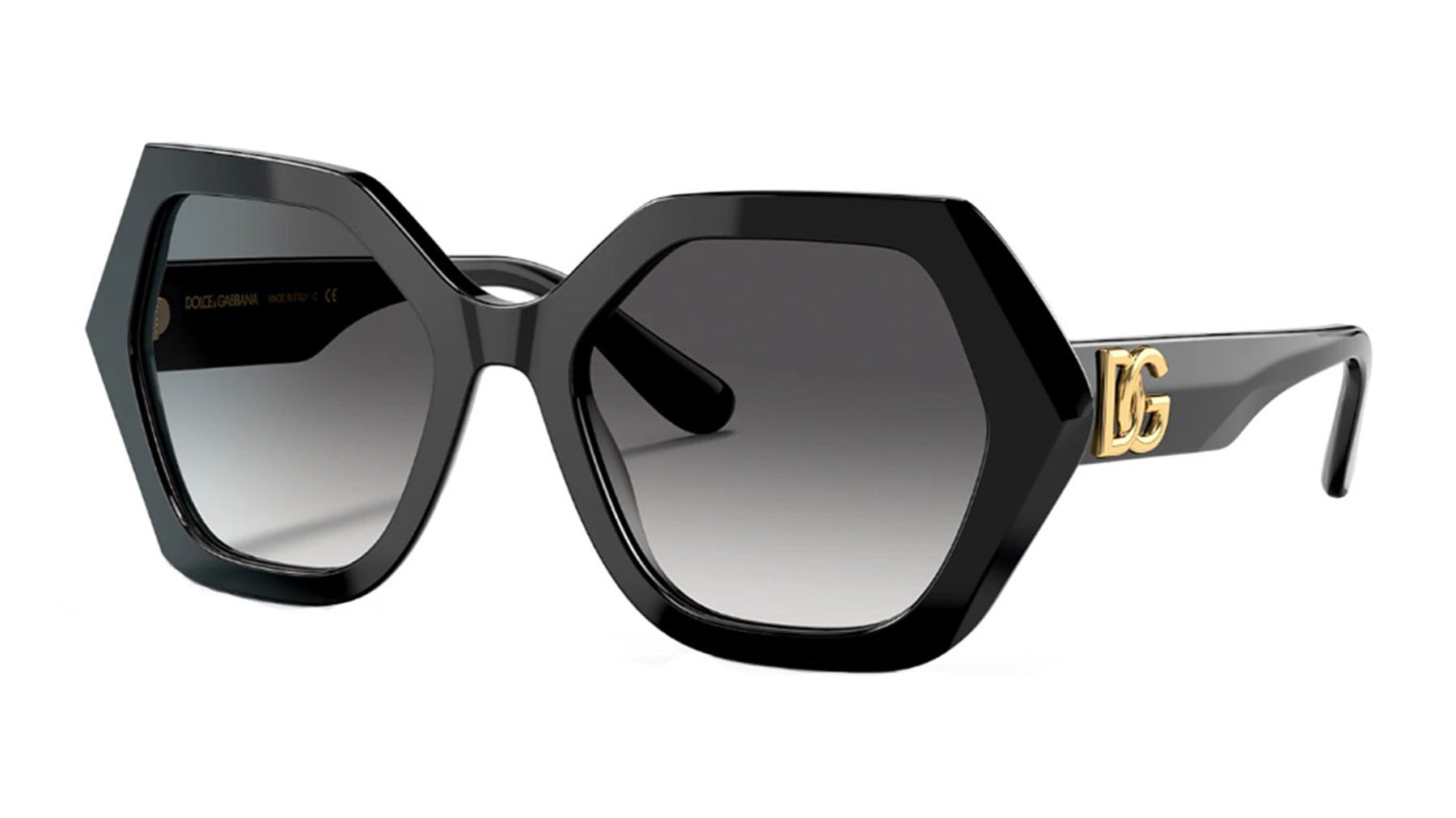 DOLCE&GABBANA  4406 501/8G 54  Kadın SİYAH Geometrik Çerçeve Güneş Gözlüğü