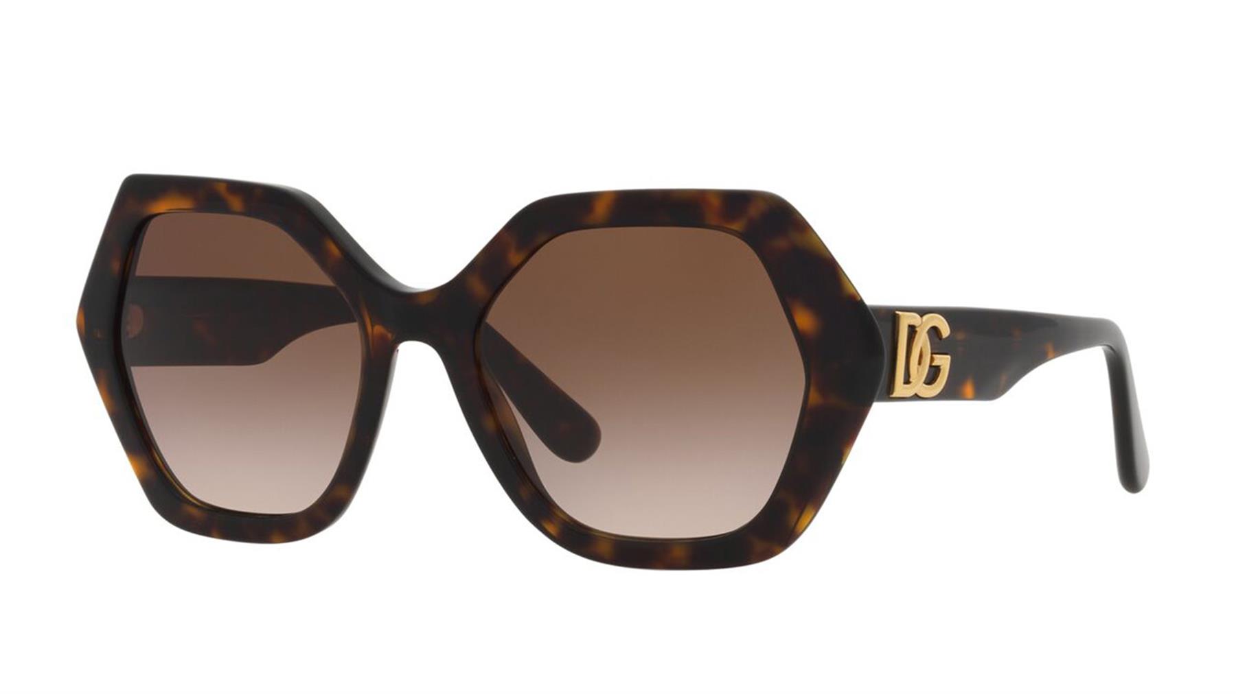 DOLCE&GABBANA  4406 502/13 54  Kadın KAHVE Geometrik Çerçeve Güneş Gözlüğü