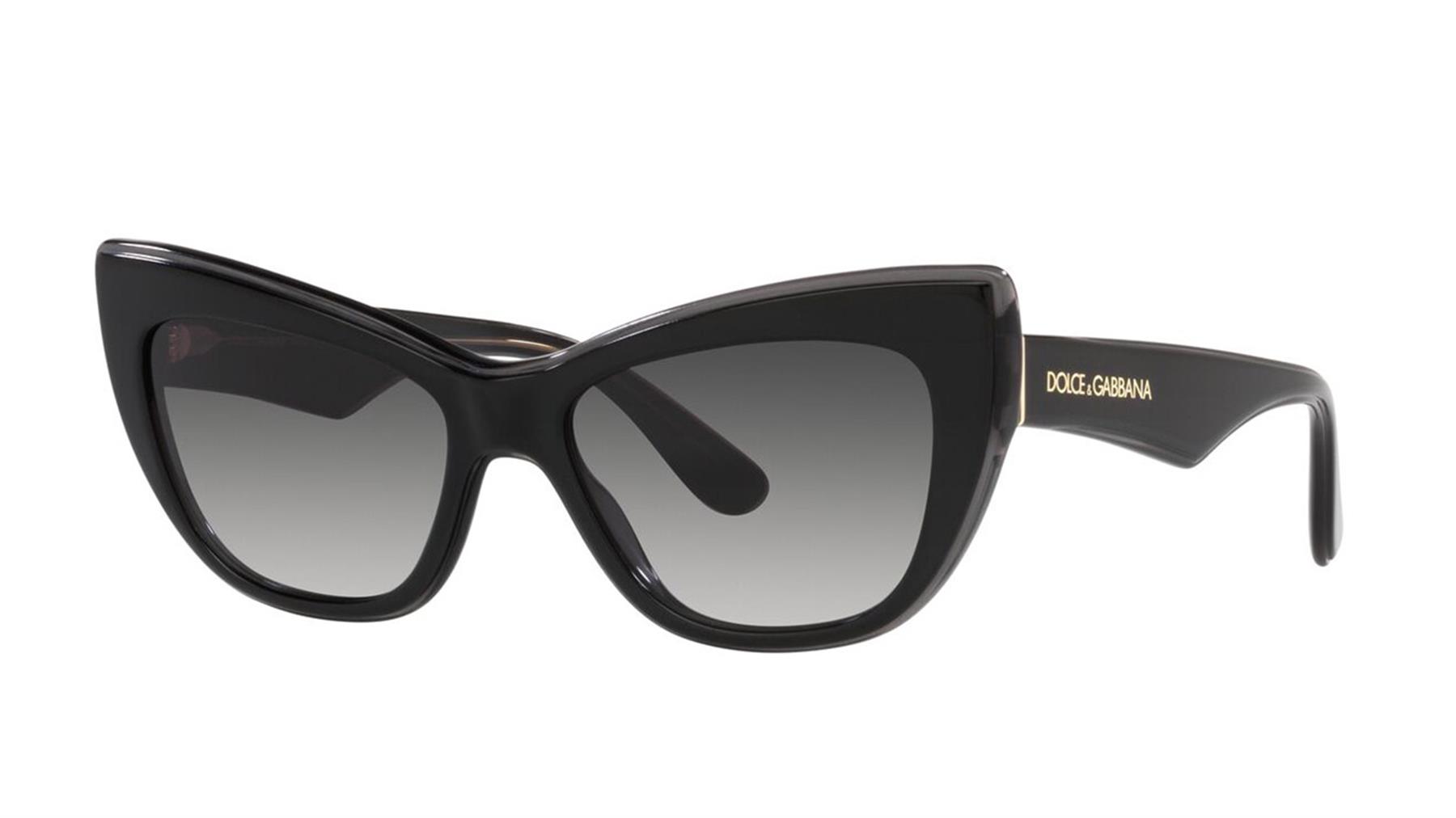 DOLCE&GABBANA  4417 3246/8G 54  Kadın SİYAH Çekik Çerçeve Güneş Gözlüğü