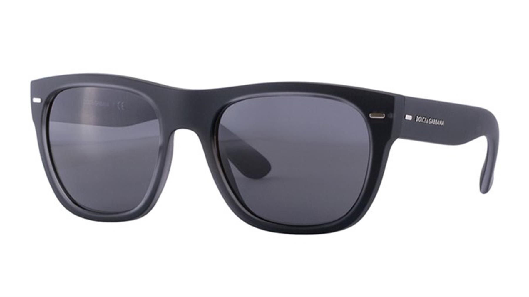 DOLCE&GABBANA  6091 2896/87 56  Unisex SİYAH Köşeli Çerçeve Güneş Gözlüğü