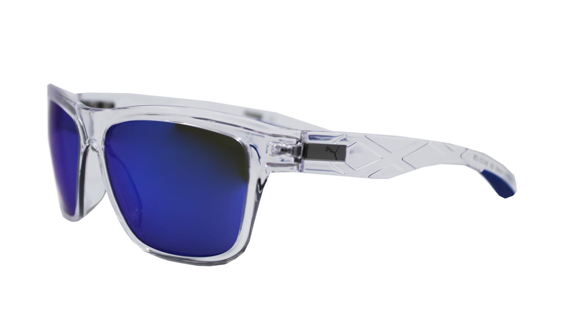 PUMA  PU0060S 005 58  Unisex ŞEFFAF Köşeli Çerçeve Güneş Gözlüğü