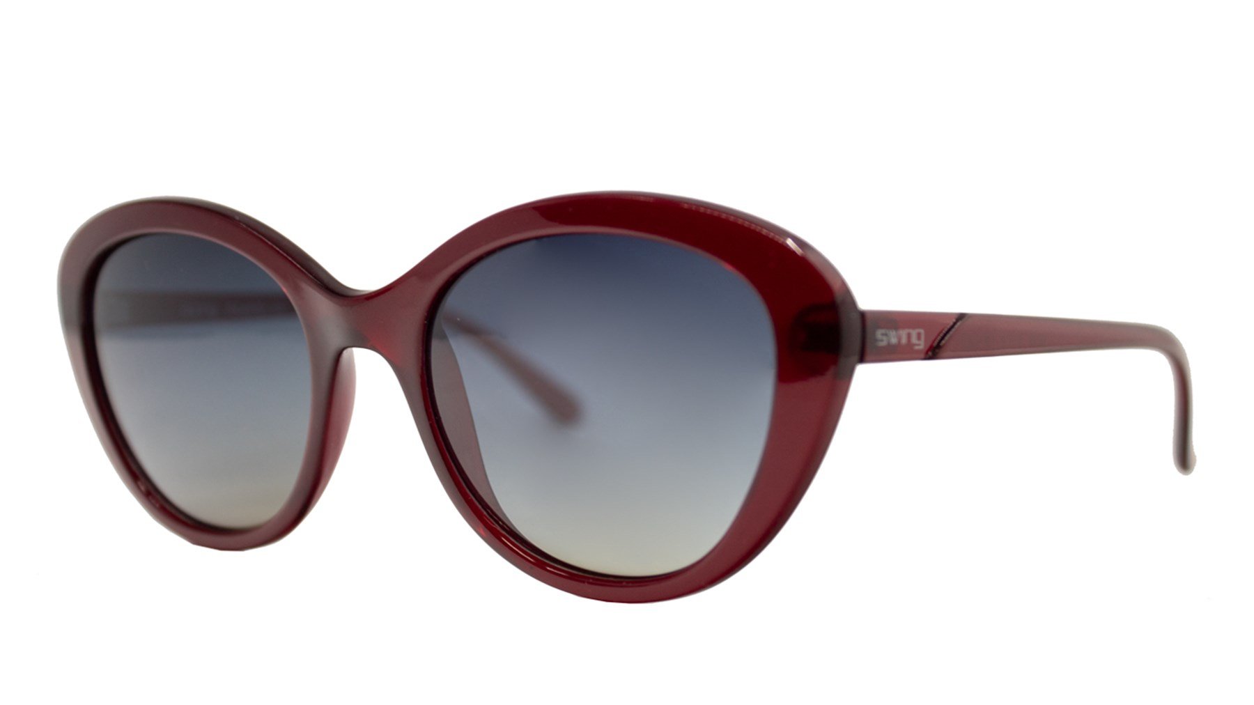 SWING  186 C53 51  Unisex BORDO Çekik Çerçeve Güneş Gözlüğü