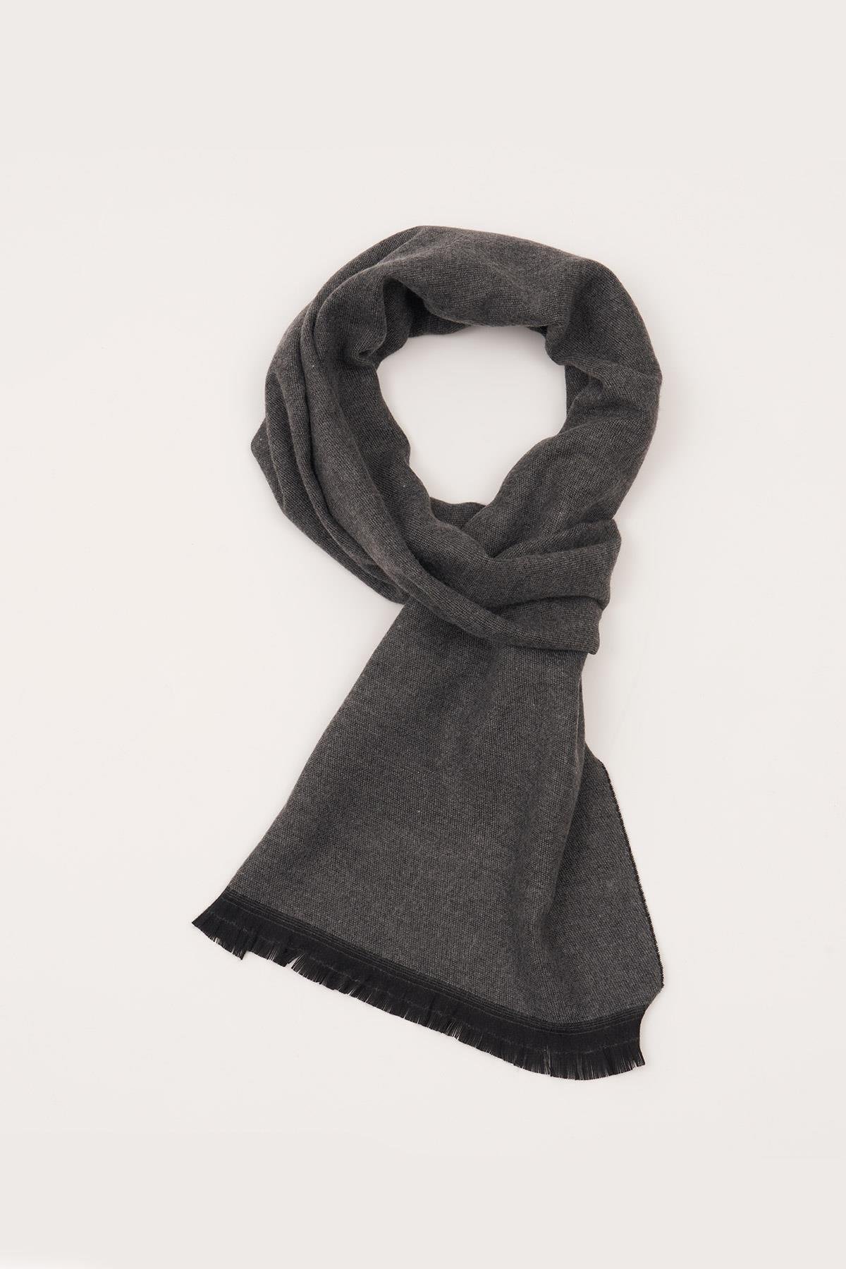 Çift Taraflı Siyah Atkı  For You Accessories Çift Taraflı Siyah Atkı