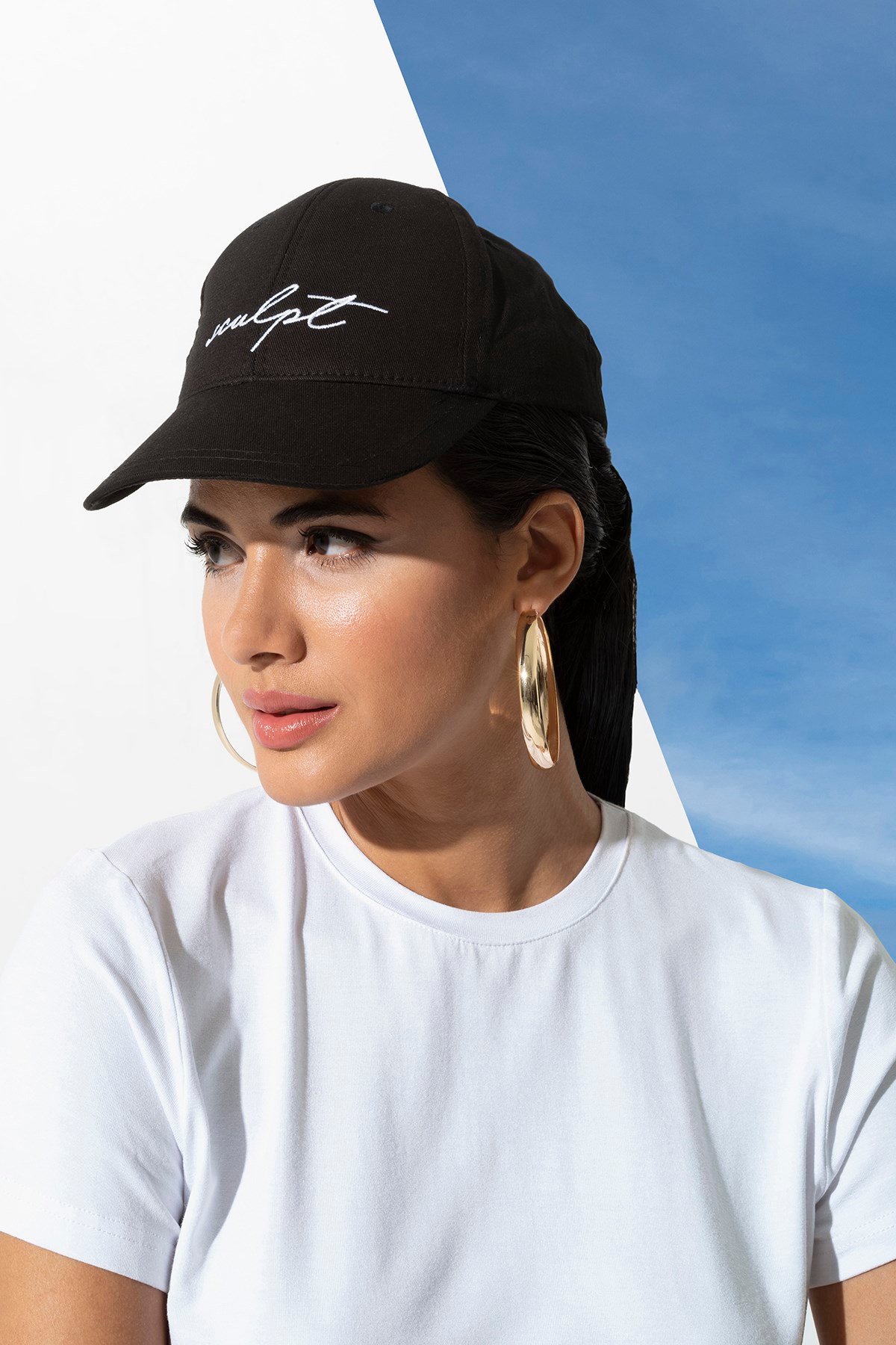 For You Accessories/Kadın Şapka For You Accessories For You Accesories Kadın Sculpt Nakışlı Siperli Beyzbol Siyah Şapka 