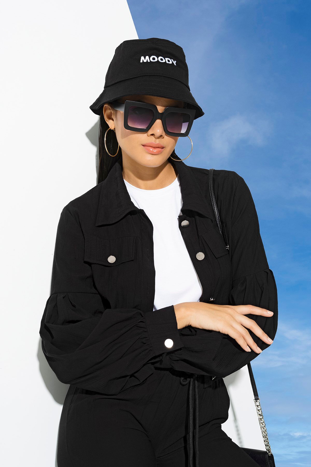 For You Accessories/Kadın Şapka For You Accessories For You Accesories Kadın Moody Nakıslı Safari Siyah Şapka 