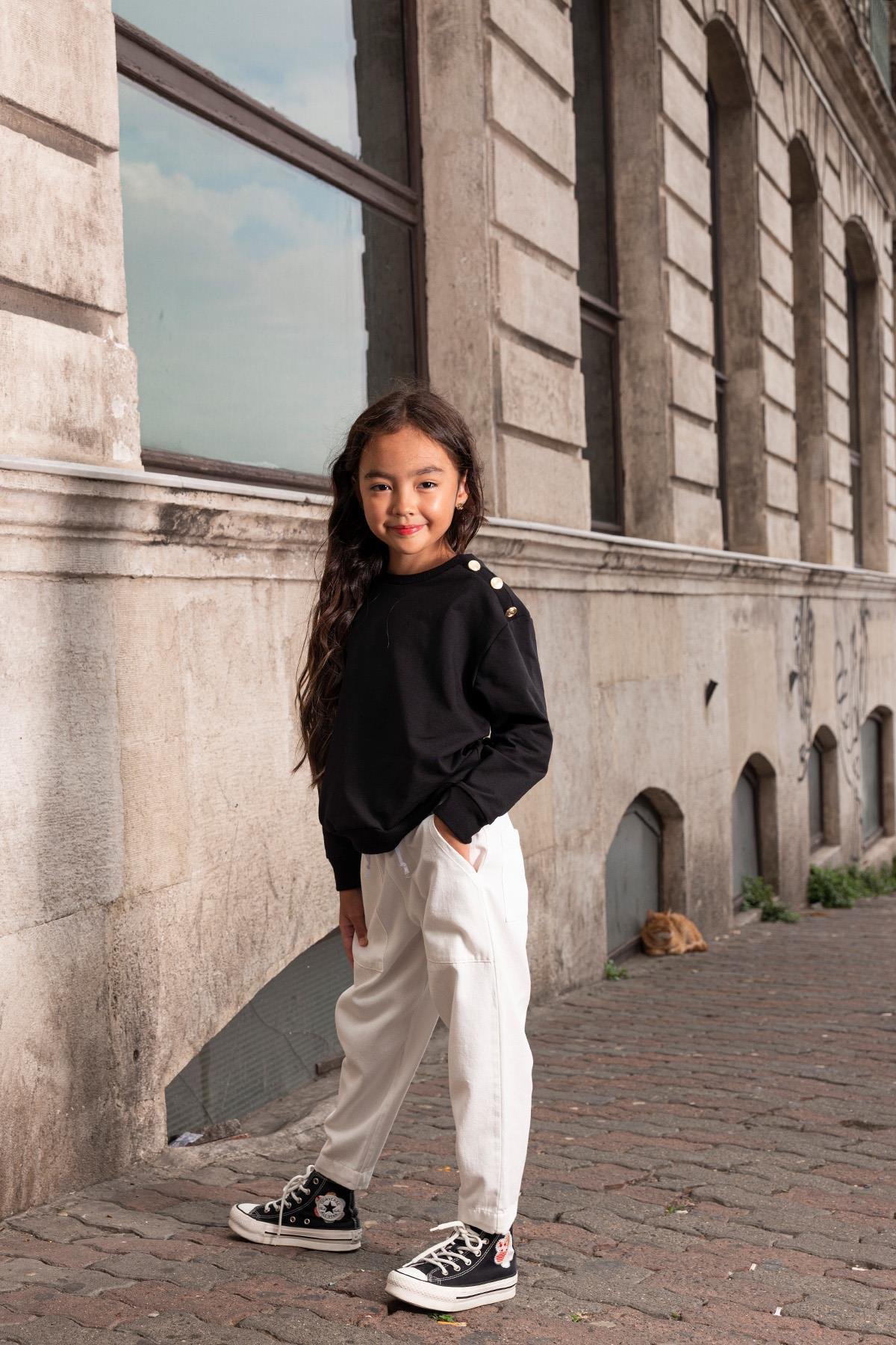 For You Kids 2'li Omuz Düğmeli Ekru Gabardin Pantolon Takım For You Kids 2'li Omuz Düğmeli Ekru Gabardin Pantolon Takım